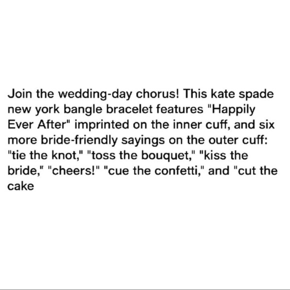 Kate Spade Happily ever after bangle. Silver - Picture 2 of 5